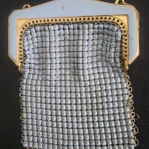 Chic Light Blue Beaded Clutch